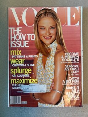 Vogue Magazine featuring model Carolyn Murphy April 2000